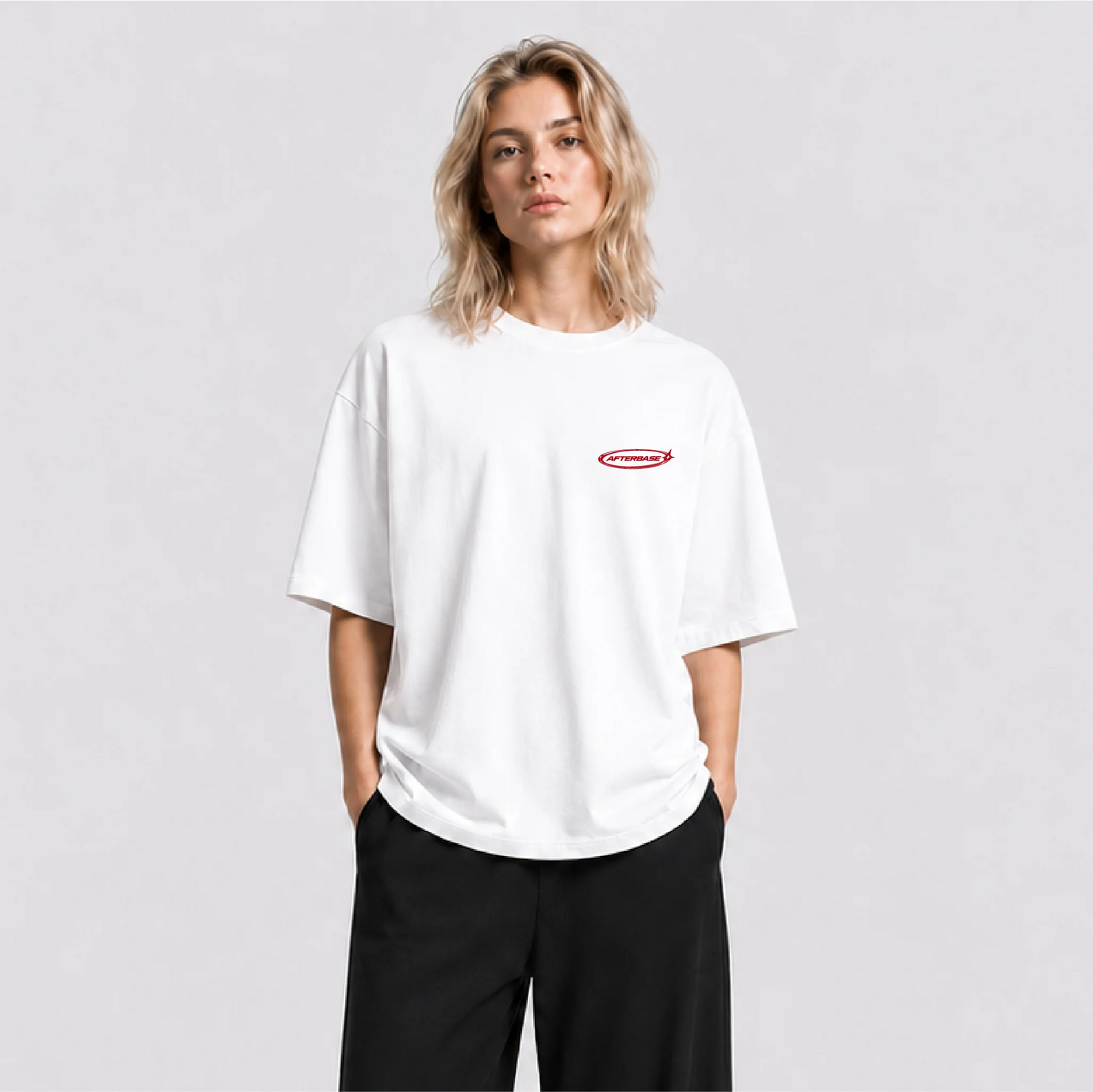 Afterbase Sorry Boys – I Am a DJ oversize tişört - kadın model